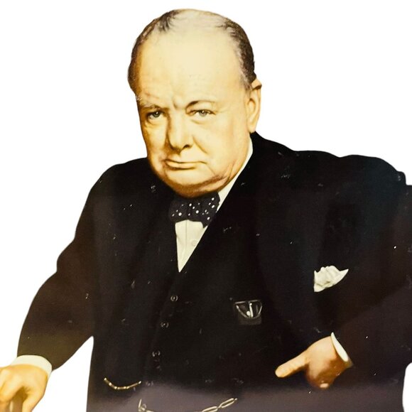 Sir Winston Churchill Collectible Tin Box 10 1/2" x 8 1/2" - Picture 4 of 6